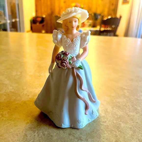 Avon Art Vintage Hand Painted Porcelain Figurine Summer Bride By